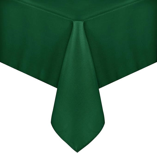 sancua Square Tablecloth - 70 x 70 Inch - Stain and Wrinkle Resistant Washable Polyester Table Cloth, Decorative Fabric Table Cover for Dining Tables, Buffet Parties and Christmas, Hunter Green