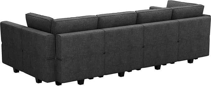 Belffin Modular Sectional Sleeper Sofa Bed Convertible Sectional Couches for Living Room. Dark Gery Couch