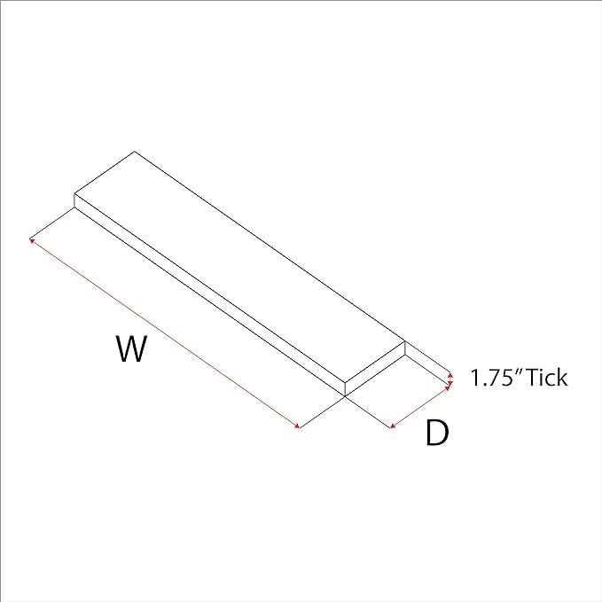URBANDI, Rustic Floating Shelves, Set of 2, Hidden Bracket, Solid Wood, Heavy Duty, Wall Mounted Shelves, (Grey, 48Wx12D)