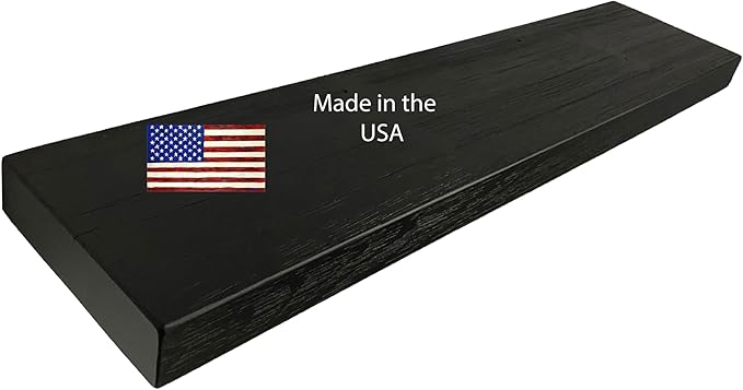 joelsantiques - 36 Inch Wooden Floating Shelves for Wall - 36x8x2 in - Made of Natural Wood - Heavy Duty Rustic Wall Shelves for Bedroom - Perfect for Living Room, Kitchen - Black