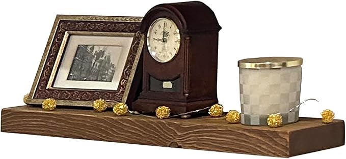joelsantiques - 30 Inch Wooden Floating Shelves for Wall - 30x6x2 in - Made of Natural Wood - Long Heavy Duty Rustic Wall Shelves for Bedroom - Perfect for Living Room, Kitchen - Medium Brown