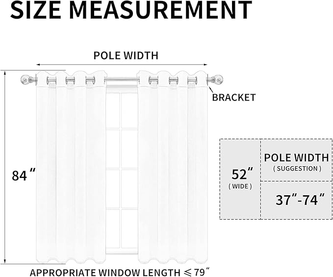 Easy-Going Blackout Curtains for Bedroom, Solid Thermal Insulated Grommet and Noise Reduction Window Drapes, Room Darkening Curtains for Living Room, 2 Panels (52x84 in, Light Linen)