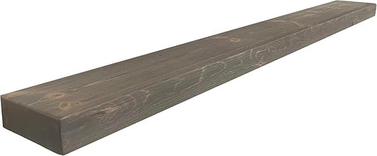 joelsantiques 42 Inch Wooden Floating Shelves for Wall - 42x6x2 in - Made of Natural Wood - Long Heavy Duty Rustic Wall Shelves for Bedroom - Perfect for Living Room, Kitchen - Gray - Grey