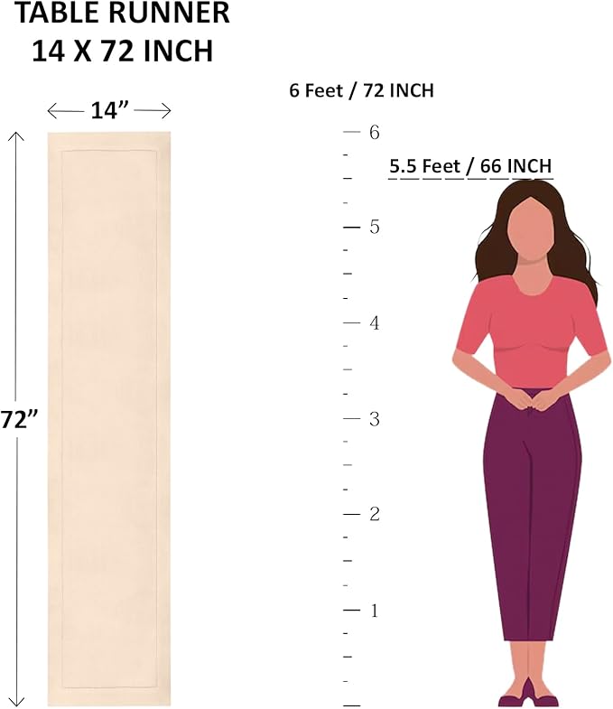 Solino Home Linen Emerald Green Table Runner 72 Inches Long - 100% Pure Linen Hemstitch Table Runner 14 x 72 Inch for Dresser, Dining - Classic Hemstitch