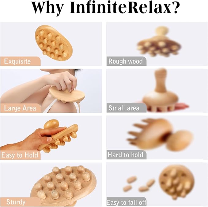 Wood Therapy Massage Tools Cellulite Massager Roller Wooden Body Brush Fascia Blaster Brush Body Shaping Professional Maderoterapia Kit Lymphatic Drainage Massager