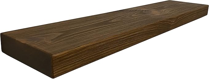 joelsantiques 72 Inch Wooden Floating Shelves for Wall - 72x8x2 in - Made of Natural Wood - Long Heavy Duty Rustic Wall Shelves for Bedroom - Perfect for Living Room, Kitchen - Medium Brown