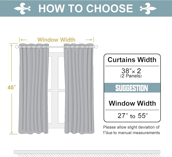 ChrisDowa Grommet Blackout Curtains for Bedroom and Living Room - 2 Panels Set Thermal Insulated Room Darkening Curtains (Burgundy Red, 38W x 45L)