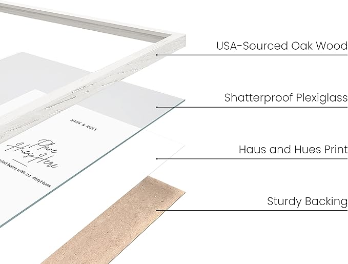 HAUS AND HUES Standalone White Oak Frames Set of 9-16x20
