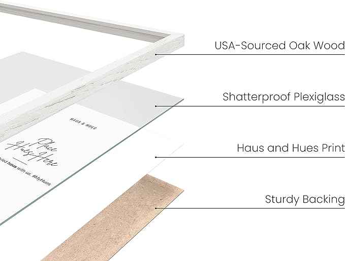 HAUS AND HUES Standalone White Oak Frame Set of 3-20x30