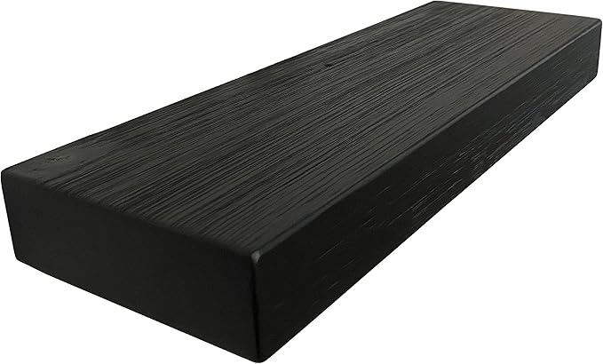 Joel's Antiques - 30 Inch Wooden Floating Shelves for Wall - 30x8x2 in - Made of Natural Wood - Heavy Duty Rustic Wall Shelves for Bedroom - Perfect for Living Room, Kitchen - Black