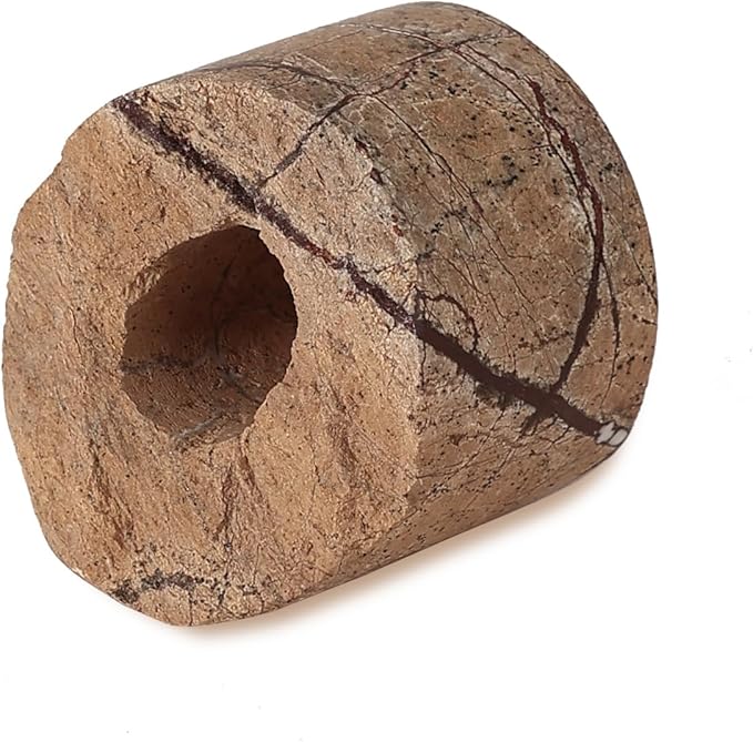 Travertine Candle Holder - Handmade Marble Candlestick Holder for Taper Candle - Vintage Small Stone Candle Sticks Holder Decor for Table Centerpieces, Wedding, Party, Fits 3/4 Inch Thick Candle