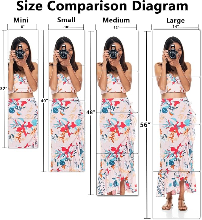 Unbreakable Full Length Wall Mirror,The Door Mirror,4Pack 13.5''x13.5'',Acrylic Mirror Kids,Shatterproof Plexiglass Long Mirrors for Bedroom Closet,Children Non Glass Stick on Mirrors