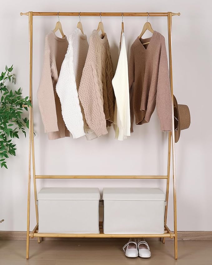 WUIKE Closet Storage Bin with Lids, Decorative Fabric Storage Bins for Clothes, Collapsible Storage Boxes for Home and Closet Organization, Beige, Extra Large, 3-Pack
