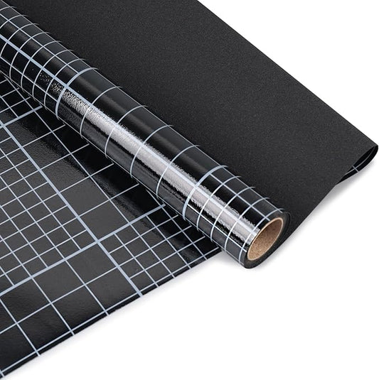 HIDBEA Blackout Window Film,100% Light Blocking Room Darkening Window Privacy Film,Frosted Glass Window Film Heat Control, Removable Window Cover Tint for Day Sleep (Black,23.6in x 6.5ft)
