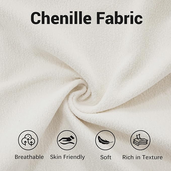 Modular Sectional Sofa Cloud Couch 4-Seater Deep Seat Sofa Couch, Oversized Couch Bed Sectional Couch with Round Bolster Armrests 6 Pillows, Modern Sofa Chair Comfy Couch(White)