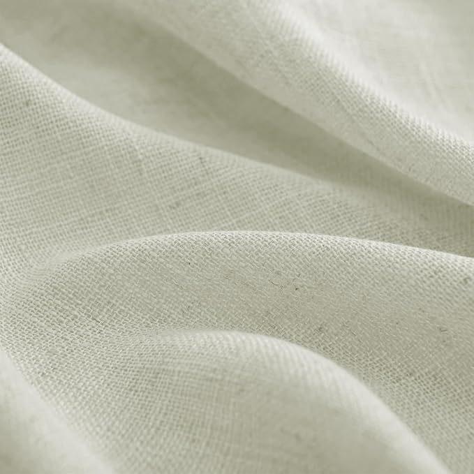 Joydeco Linen Curtains 90 Inch Length 2 Panel Sets,Light Filtering Curtains for Bedroom 52 Inch Wide Living Room Drapes with Back Tabs & Rod Pockets (W52 x L90 Inch, Oatmeal)