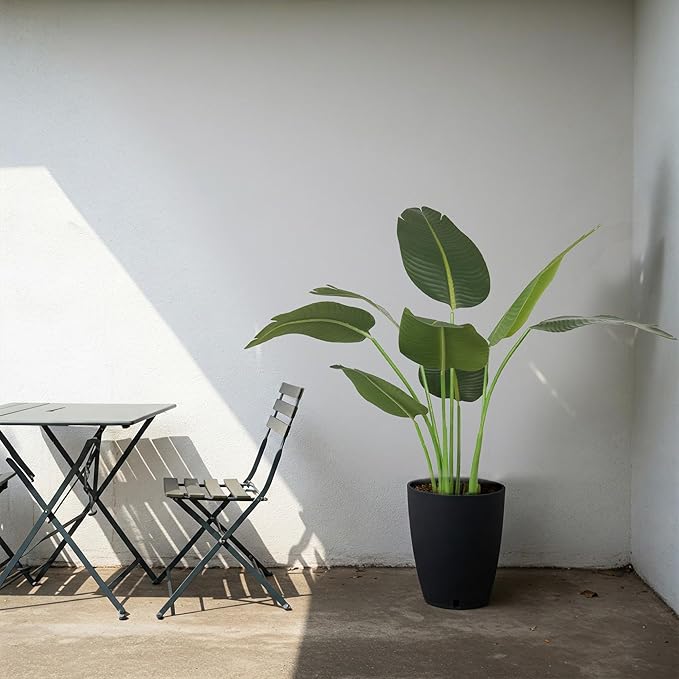 Worth Garden Artificial Bird of Paradise Plant 3.8ft, Set of 2 Faux Tropical Trees for Living Room and Office Décor, 45in Realistic Greenery for Indoor and Outdoor Spaces