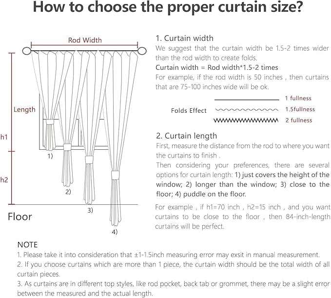Joydeco Linen Curtains 90 Inch Length 2 Panel Sets,Light Filtering Curtains for Bedroom 52 Inch Wide Living Room Drapes with Back Tabs & Rod Pockets (W52 x L90 Inch, Oatmeal)
