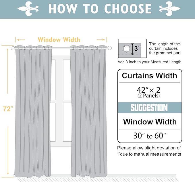 ChrisDowa Blackout Curtains 72 inches Long for Bedroom - 2 Panels Set Grommet Thermal Insulated Room Darkening Curtains for Living Room (Forest Green, 42 x 72 Inch)
