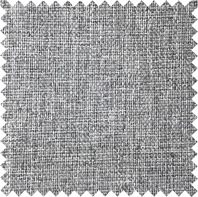 Macochico Pinch Pleated Blackout Curtains 102 Inches Long 100% Light Blocking Light Grey Linen Drapes for Bedroom Living Room Farmhouse Shabby Chic Burlap Curtains with Tieback 72”Wx102”L 1 Panel