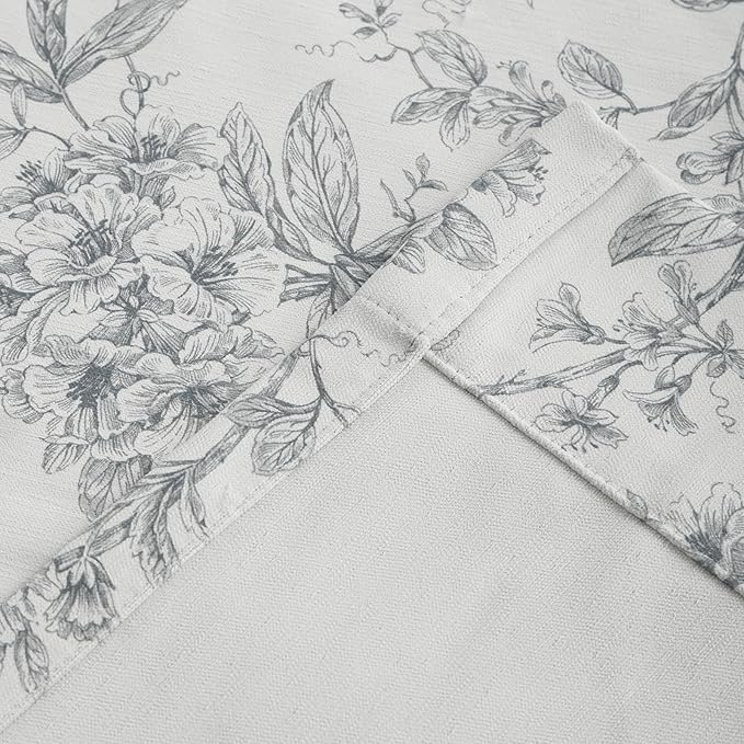 Pinch Pleated Vintage Floral Curtains - Room Darkening Drapes for Bedroom Living Room.2 Panels,60 Inches Wide 92 Inches Long