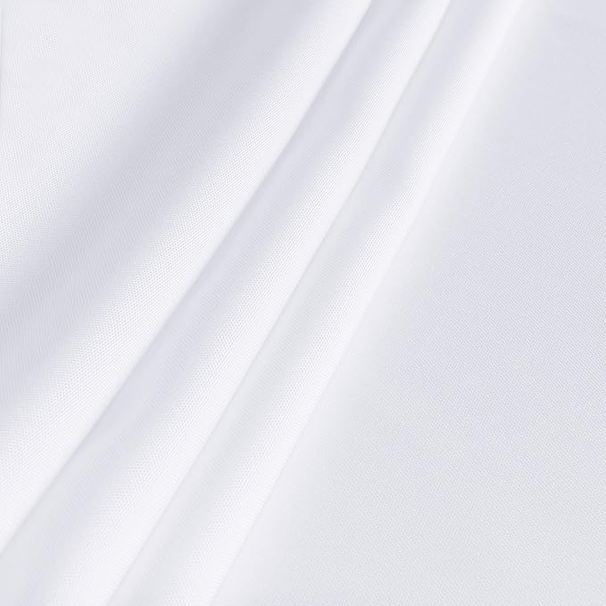 sancua Rectangle Tablecloth - 90 x 156 Inch - Water Resistant Spill Proof Washable Polyester Table Cloth, Decorative Fabric Table Cover for Dining Tables, Buffet Parties and Camping, White