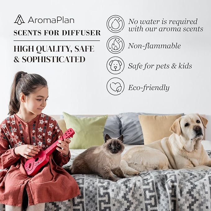 Aromaplan Hotel Scents Dream On 5 Fl Oz (148ml), Home Luxury Aroma & Hotel Fragrance Diffuser Oil- Hotel Diffuser Oil for Aromatherapy- USA Made, Bigger Bottle, Bolder Aroma & Longer Lasting