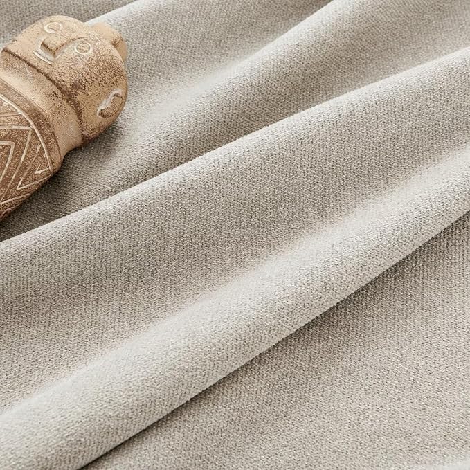 Joydeco Linen Curtains 90 Inch Length, Light Filtering Curtains for Bedroom Living Room, 52 Inches Wide Faux Linen Drapes with Rod Pockets (52x90 inch, Linen)