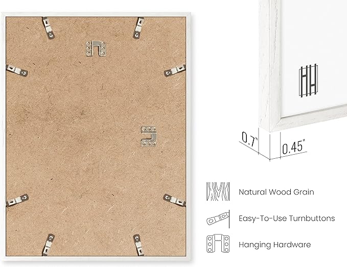 HAUS AND HUES Standalone White Oak Frame Set of 6-18x24