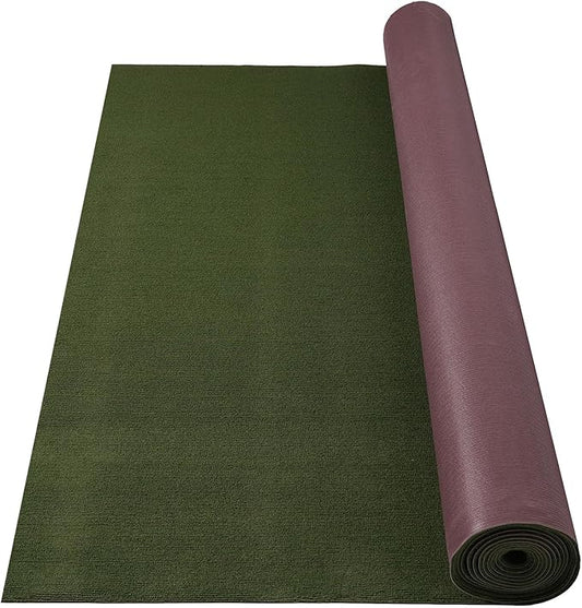 Marine Carpet,5 FT x 15 FT Olive Green Indoor Outdoor Carpet 0.2" Thick with Water-Proof TPE Backing, Non-Slide for Home, Patio, Porch, Deck