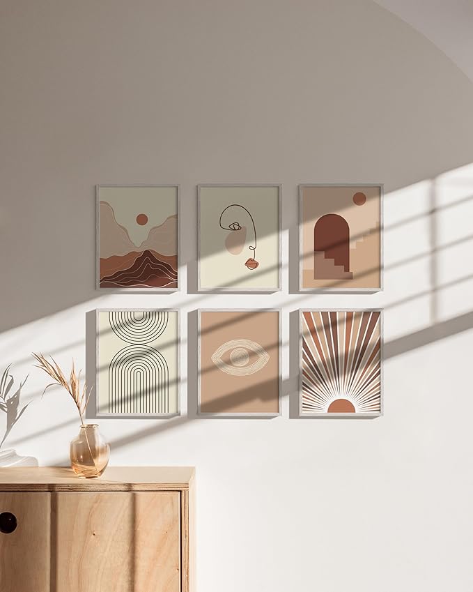 HAUS AND HUES Standalone White Oak Frame Set of 6-8.5x11