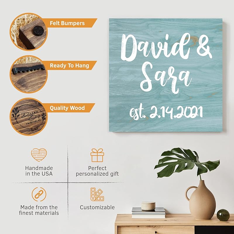 Custom Wood Signs Personalized | Farmhouse Decor | Personalized Signs | Personalized Rustic Wood Signs | Father's Day Gift | Custom Sign | Ready to Hang! (3.5x12 Inches)