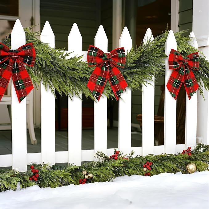 Artificial Norfolk Pine Garland - Faux Christmas Garland Fake Green Garland for Fireplace,Table, Stairs, Mantle, Window,Indoor Outdoor,Home,Holiday Decor (1 PCS,16 FT)