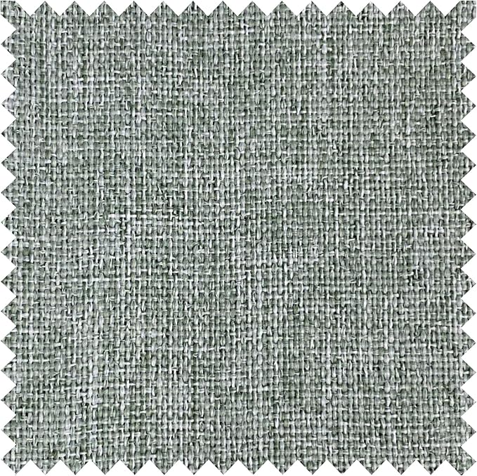 Macochico 100”Wx102”L 100% Blackout Pinch Pleated Linen Curtains for Sliding Door Bedroom Living Room Farmhouse Thermal Insulated Fog Green Burlap Drapes with Tieback 1 Panel Shabby Chic Style