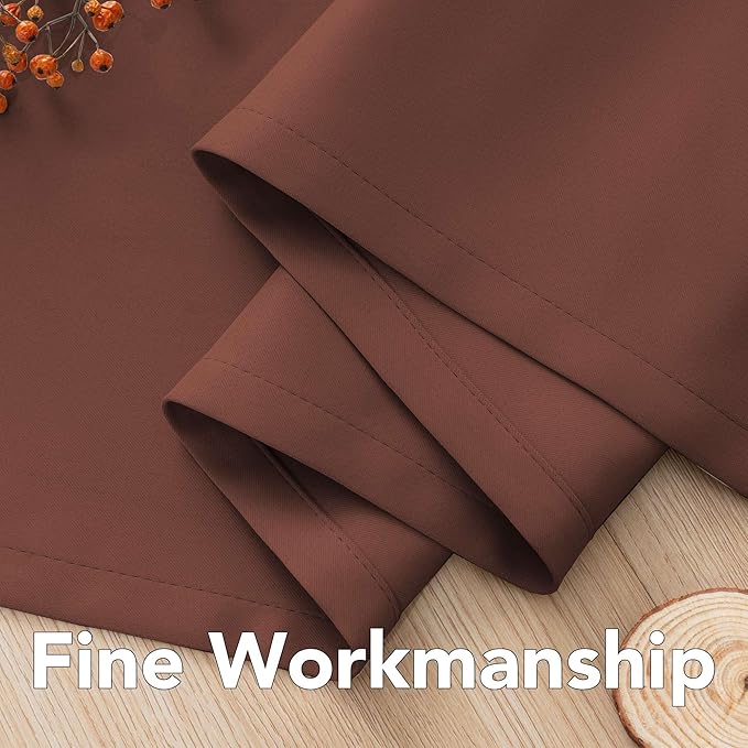 H.VERSAILTEX Ultra Soft Microfiber Thermal Insulated Antique Copper Grommet Blackout Curtains/Window Treatment Draperies 52 by 72 - Inch for Living Room/Bedroom, Set of 2 - Rust