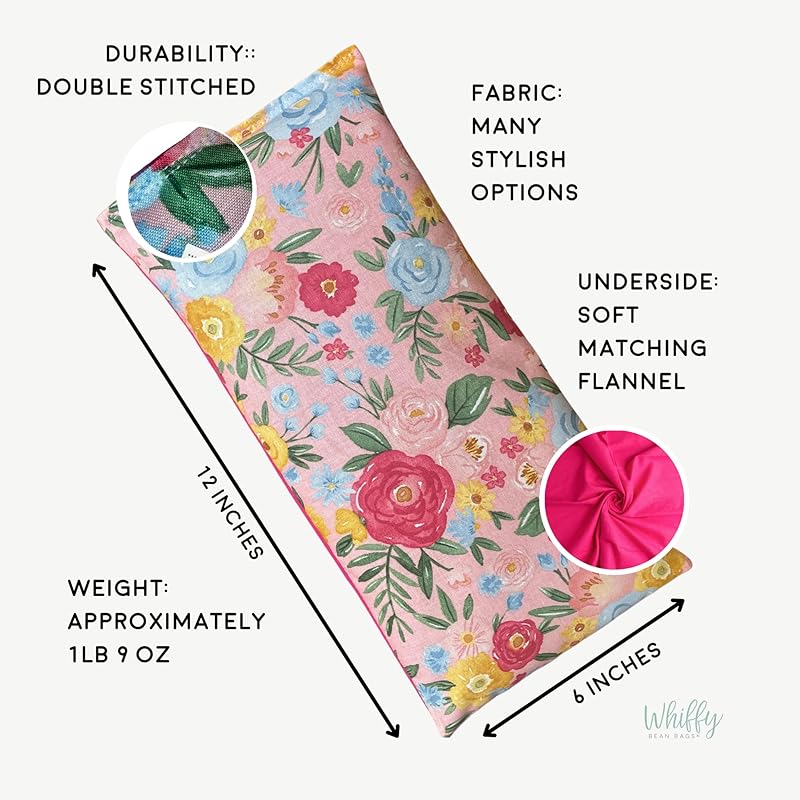 Large Microwave Heating Pad with Flax Seed, Scented or Unscented, Good For Back Pain or Cramps, Moist Heat Therapy or Ice Pack, Microwavable Bean Bag, 6" x 12" (Mushroom, No Added Herbs)
