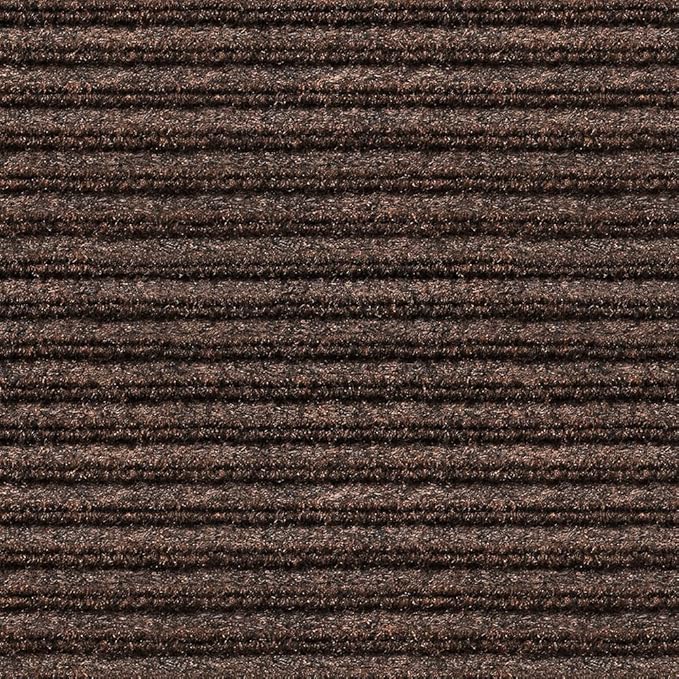 House, Home and More Indoor Outdoor Double-Ribbed Carpet Runner with Skid-Resistant Rubber Backing - Bittersweet Brown - 4 Feet x 50 Feet
