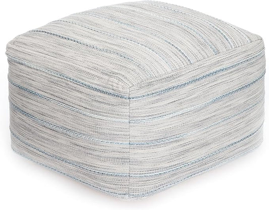 Anji Mountain 22"x22"x16" Handmade & Handcrafted Ottoman Pouf Comfortable Pouf Ottoman Foot Rest & Home Décor Accent for Living Room, Bedroom, Nursery, Kids Room, Patio