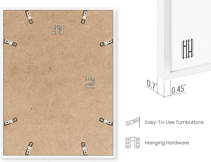 HAUS AND HUES Standalone White Aluminum Frame Set of 1-18x24