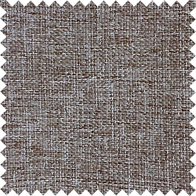 Macochico Pinch Pleated Full Blackout Curtains for Bedroom Living Room Light Coffee Linen Curtains Thermal Insulated and Noise Reducing Window Panels with Tieback Shabby Chic Decor 84”Wx84”L 1 Panel