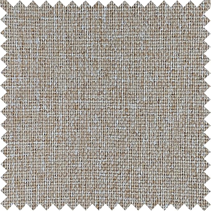 Macochico 100% Blackout Pinch Pleated Linen Curtains 84 Inch Length Thermal Blackout Curtains for Bedroom Living Room Nursery Sand Beige Farmhouse Burlap Curtains with Tieback 52”Wx84”L 1 Panel