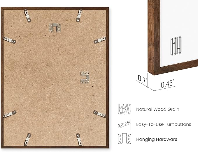 HAUS AND HUES Two 8x10, Three 12x16 - Framed Walnut
