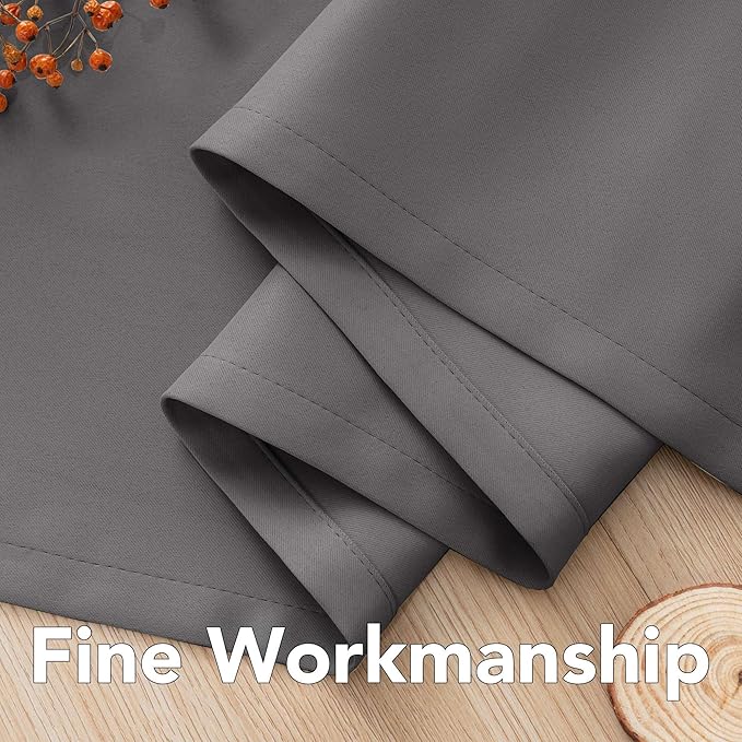 H.VERSAILTEX Blackout Window Treatment Curtains/Panels, Thermal Insulated Room Darkening Solid Grommet Drapes for Bedroom/Living Room Window (52 Inch by 108 Inch, Charcoal Gray, Set of 2)