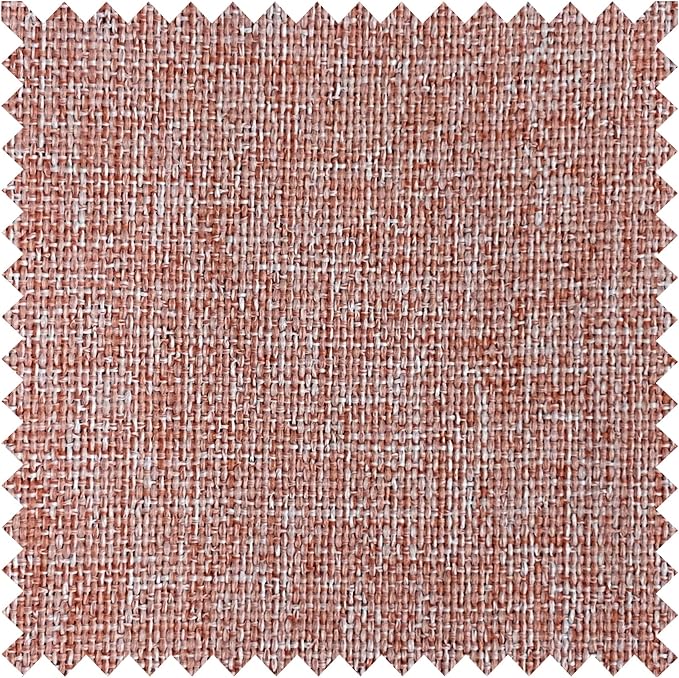 Macochico 100% Blackout Pinch Pleated Linen Curtains 84 Inch Length Thermal Blackout Curtains for Bedroom Living Room Nursery Orange Farmhouse Burlap Curtains with Tieback 52”Wx84”L 1 Panel