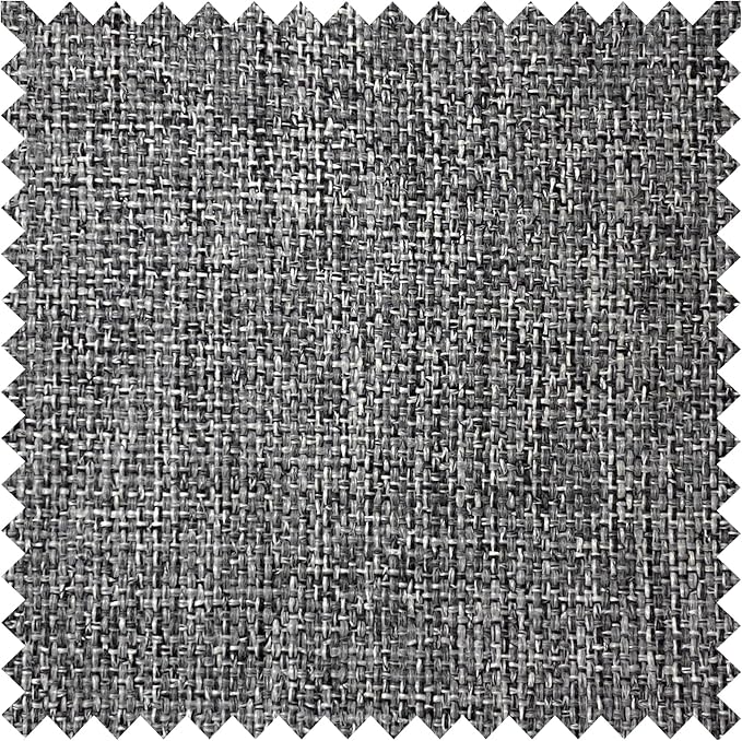 Macochico 100% Blackout Gray Linen Curtains 84 Inches Long Pinch Pleated Burlap Curtains for Bedroom Living Room Farmhouse Nursery Thermal Window Panels with Tieback 72”Wx84”L 1 Panel