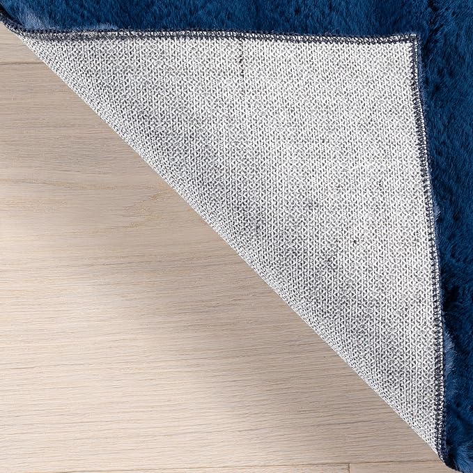nuLOOM Jeni Checkered 5x8 Machine Washable Area Rug for Living Room Bedroom Dining Room Kitchen, Navy