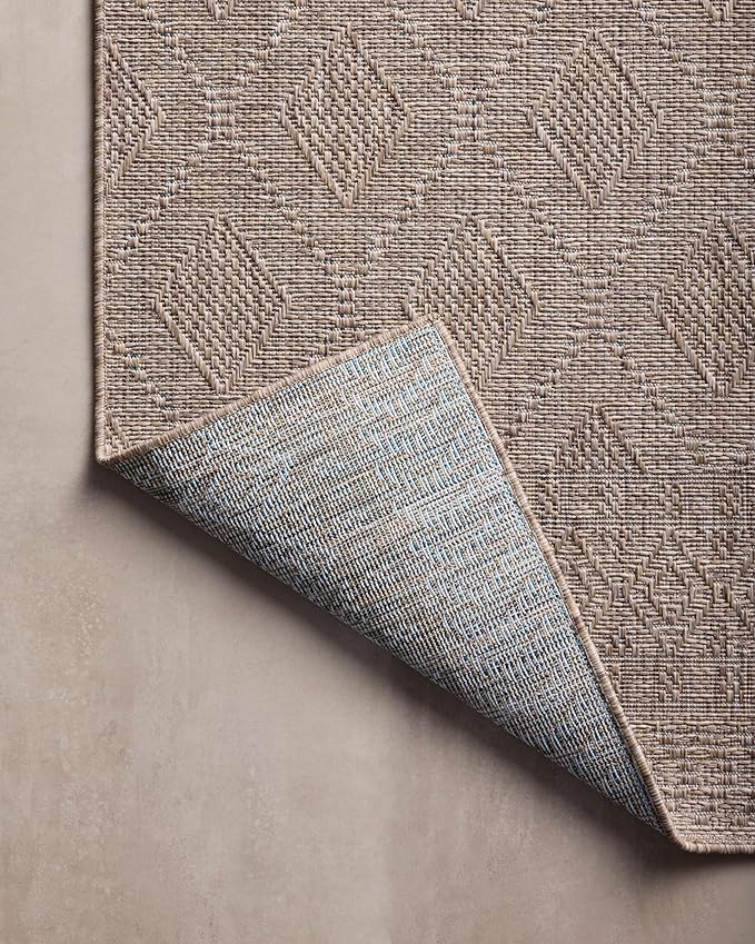 Loloi Amber Lewis Topanga Collection TOP-06 Natural/Mist 6'-7" x 9'-4" Indoor/Outdoor Area Rug
