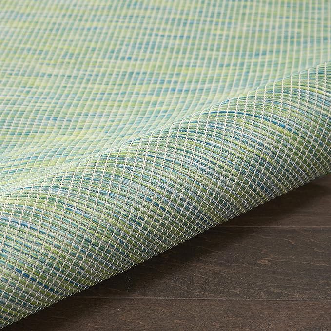 Nourison Home Positano Blue Green 2' x 6' Area Rug Easy Clean, Non Shedding, Bed Room, Living Room, Dining Room, Kitchen (6' Runner)