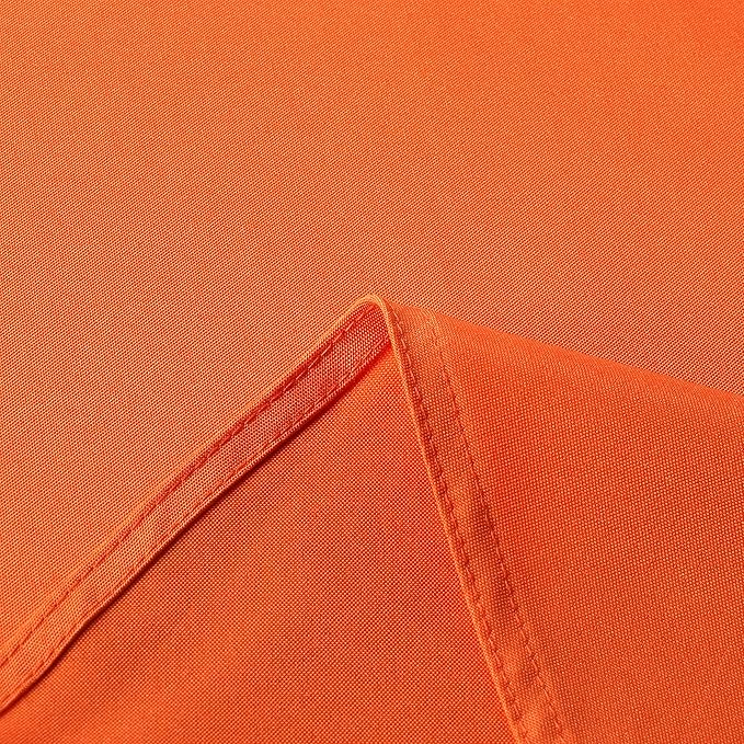 sancua Rectangle Tablecloth - 60 x 120 Inch - Stain and Wrinkle Resistant Washable Polyester Table Cloth, Decorative Fabric Table Cover for Dining Tables, Buffet Parties and Camping, Orange