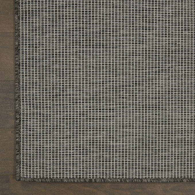 Nourison Home Positano Charcoal 2' x 6' Area Rug Easy Clean, Non Shedding, Bed Room, Living Room, Dining Room, Kitchen (6' Runner)